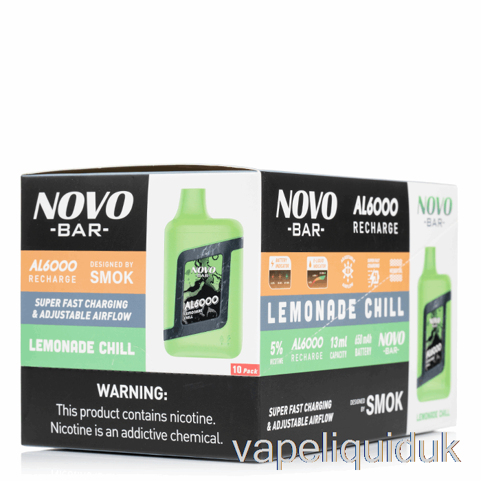 [10-Pack] SMOK Novo Bar AL6000 Disposable Vape Liquid